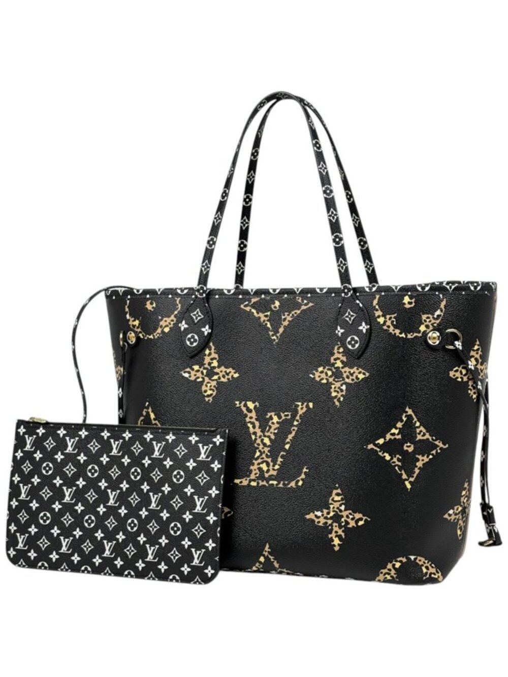 Louis Vuitton Neverfull MM Tote Bag Monogram Jungle Noir